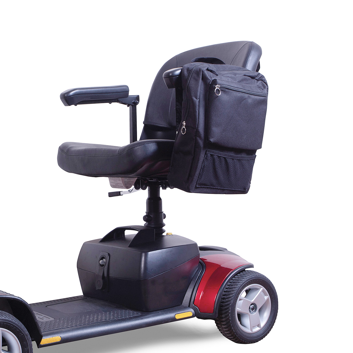 Armrest Bag fitted on to the armrest of a Mobility scooter